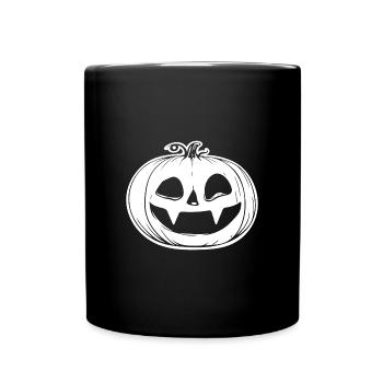 Visage de citrouille - Costume d’Halloween effrayant - Mug uni - noir - Devant