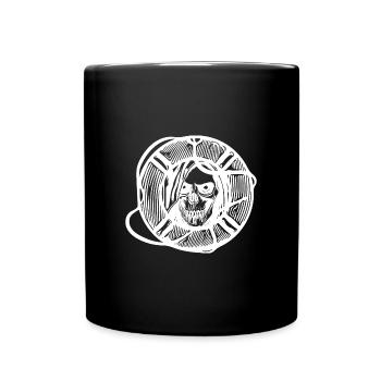 Lifebuoy with skull lifeguard face - Full Colour Mug - black - Front