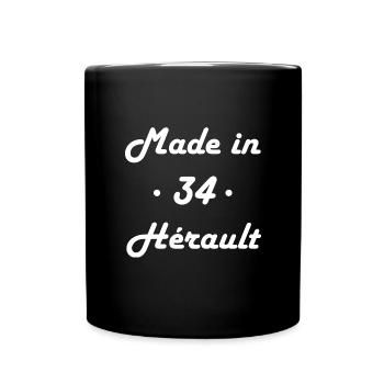 Made in Hérault - Mug uni - noir - Devant
