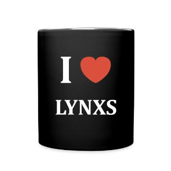 i love Lynxs - Mug uni - noir - Devant
