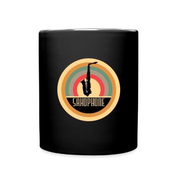 Saxophone Accessories Gift Idea - Full Colour Mug - black - Front