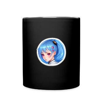 Anime Cute Girl Kawaii - Mug uni - noir - Devant