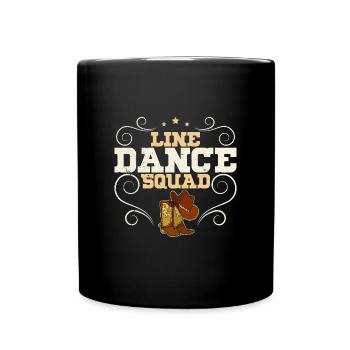 Western Country Linedance Spruch Tänzer - Tasse einfarbig - Schwarz - Vorne