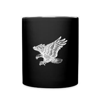 Eagles in flight for bird lovers and falconers - Full Colour Mug - black - Front