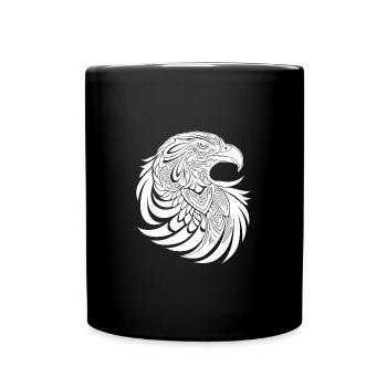 Adler Tribal Logo in Tattoo Style - Full Colour Mug - black - Front