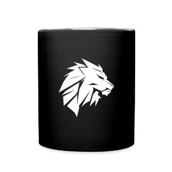 Tête de lion élégante avec crinière - Mug uni - noir - Devant