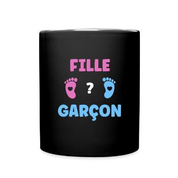 Fille ou garçon - Mug uni - noir - Devant