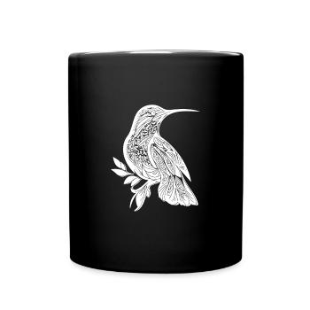Tatouage exotique Colibri Aile de style tribal - Mug uni - noir - Devant