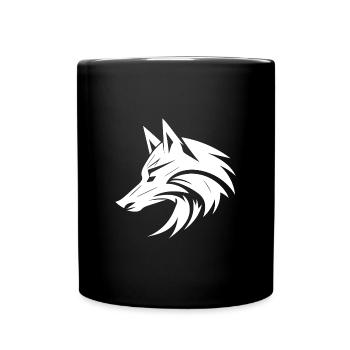 Schöner Stylischer Fuchs - Tasse einfarbig - Schwarz - Vorne