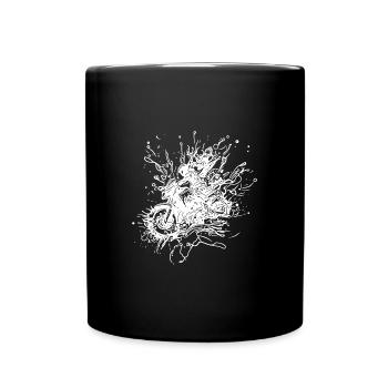 Racing Moto Tattoo Splash Style - Mug uni - noir - Devant
