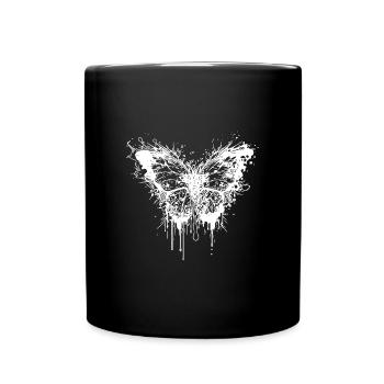 Papillon Tattoo Ink Splash Style - Mug uni - noir - Devant