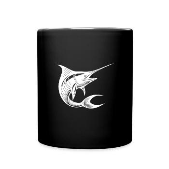 Fast sailfish - elegant fan fish - Full Colour Mug - black - Front