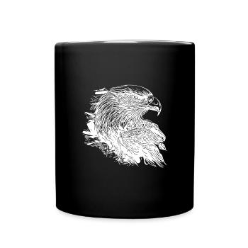 Aigle élégant à l’encre Style de tatouage vintage - Mug uni - noir - Devant