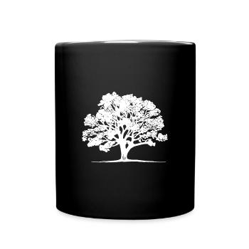 Beautiful tree in the field in the horizon - Full Colour Mug - black - Front