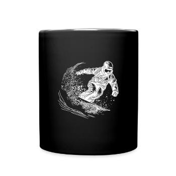 Poudreuse Ski de neige Hors route Style extérieur - Mug uni - noir - Devant