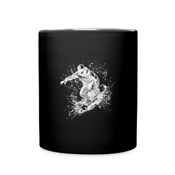 Cool Mountain Sports Jump Style Snowboard Move - Full Colour Mug - black - Front
