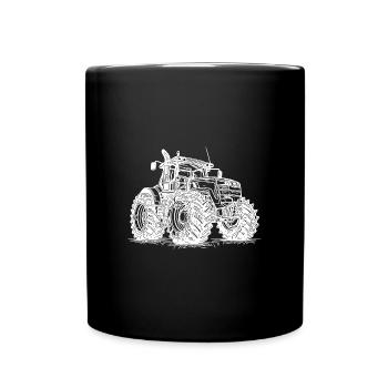 Heavy Agricultural Machinery Field Engine Tractors - Full Colour Mug - black - Front