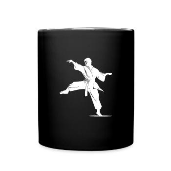 Karate Kampfsport Karatekämpfer Wettkampf - Tasse einfarbig - Schwarz - Vorne