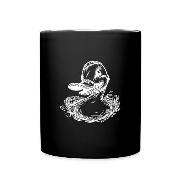 Canard nageur avec un grand bec - Mug uni - noir - Devant