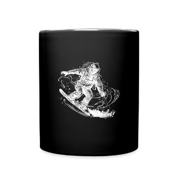 Off Road Snowboarding Jump Style Cooler Move - Full Colour Mug - black - Front