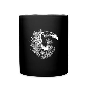 Elegant toucan tropical bird with huge beak - Full Colour Mug - black - Front