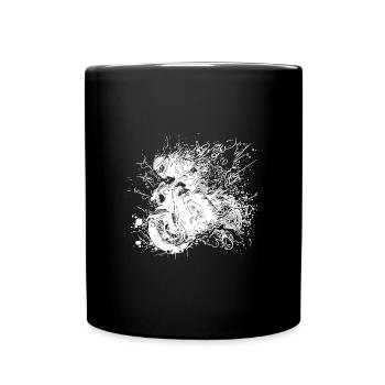 Motard avec casque Off-Road Riding Splash Style - Mug uni - noir - Devant