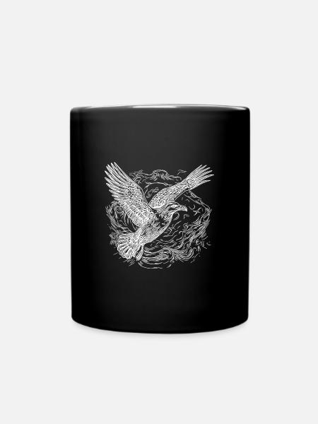 Mouette volante au-dessus de la mer - Mug uni - noir