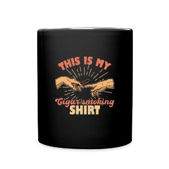 Cigars Smoking Smokers Whiskey Lovers - Full Colour Mug - black - Front