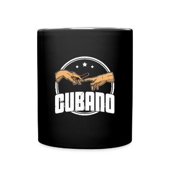 Smoker Cigar Cigar Whiskey Tobacco Saying - Full Colour Mug - black - Front