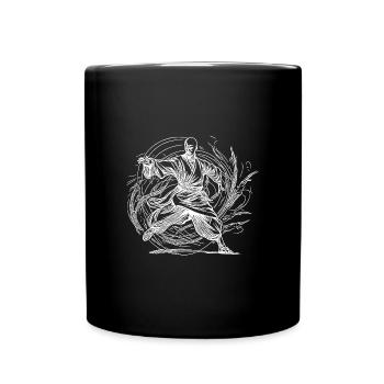 Dojo Karate Master Martial Arts Tattoo Style - Full Colour Mug - black - Front