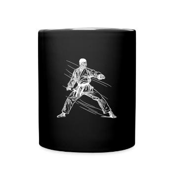 Karate Kampfsport Karate Anzug Tattoo Dojo Style - Tasse einfarbig - Schwarz - Vorne