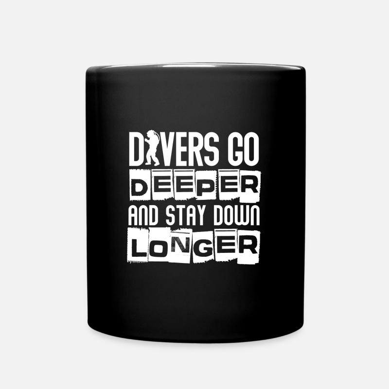 Les plongeurs vont plus loin et restent plus longtemps - Mug uni - noir