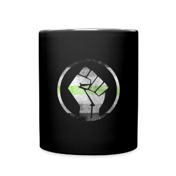 Fist Flag out Agender - Full Colour Mug - black - Front