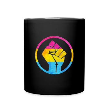 Fist Flag out Pansexual - Mug uni - noir - Devant