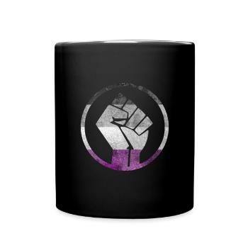 Faust Flag raus Asexuell - Tasse einfarbig - Schwarz - Vorne