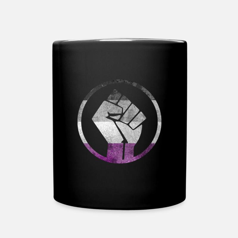 Faust Flag raus Asexuell - Tasse einfarbig - Schwarz