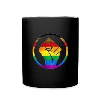 Drapeau du poing sur les gens de couleur de Philadelphie - Mug uni - noir - Devant