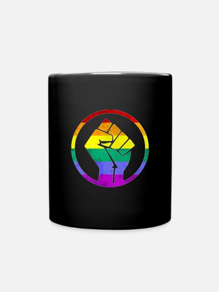 Faust Flagge für LGBT - Tasse einfarbig - Schwarz