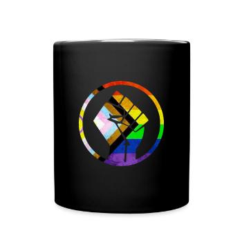 Fist Flag out Fortschritt 2023 - Tasse einfarbig - Schwarz - Vorne
