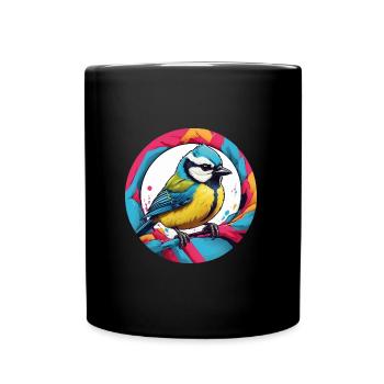 Colorful Blue Motif - Full Colour Mug - black - Front