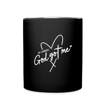 God got me Christlich Glaube Gott Jesus Bibel - Tasse einfarbig - Schwarz - Vorne