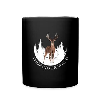 Thüringer Wald - Tasse einfarbig - Schwarz - Vorne