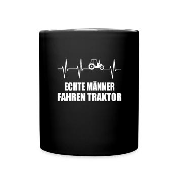 Traktor - Tasse einfarbig - Schwarz - Vorne