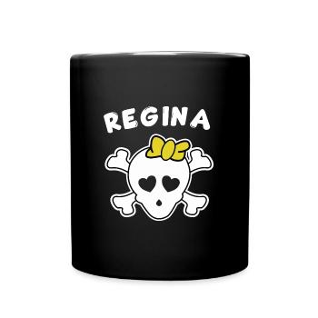 Pirate Regina Design for Girls and Women - Full Colour Mug - black - Front