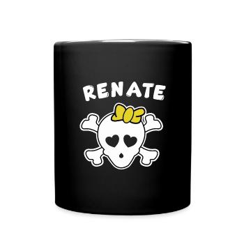 Pirate Renate Design pour les filles et les femmes - Mug uni - noir - Devant