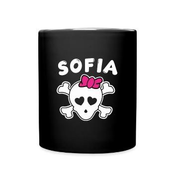Pirate Sofia Design for Girls and Women - Full Colour Mug - black - Front