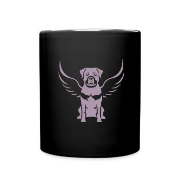Rottweiler Angel Wing Silhouette - Full Colour Mug - black - Front