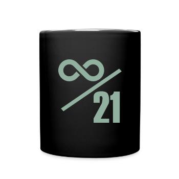 Bitcoin 21 Million Limit – Infinitely Valuable - Full Colour Mug - black - Front