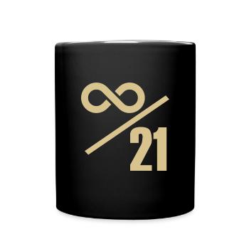 Bitcoin 21 Million Limit - Infinitely Valuable - Full Colour Mug - black - Front