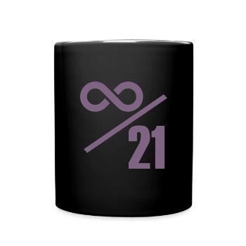 Bitcoin 21 Million Limit – Infinitely Valuable - Full Colour Mug - black - Front
